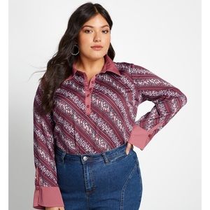 ModCloth Floral Design Shirt 3X